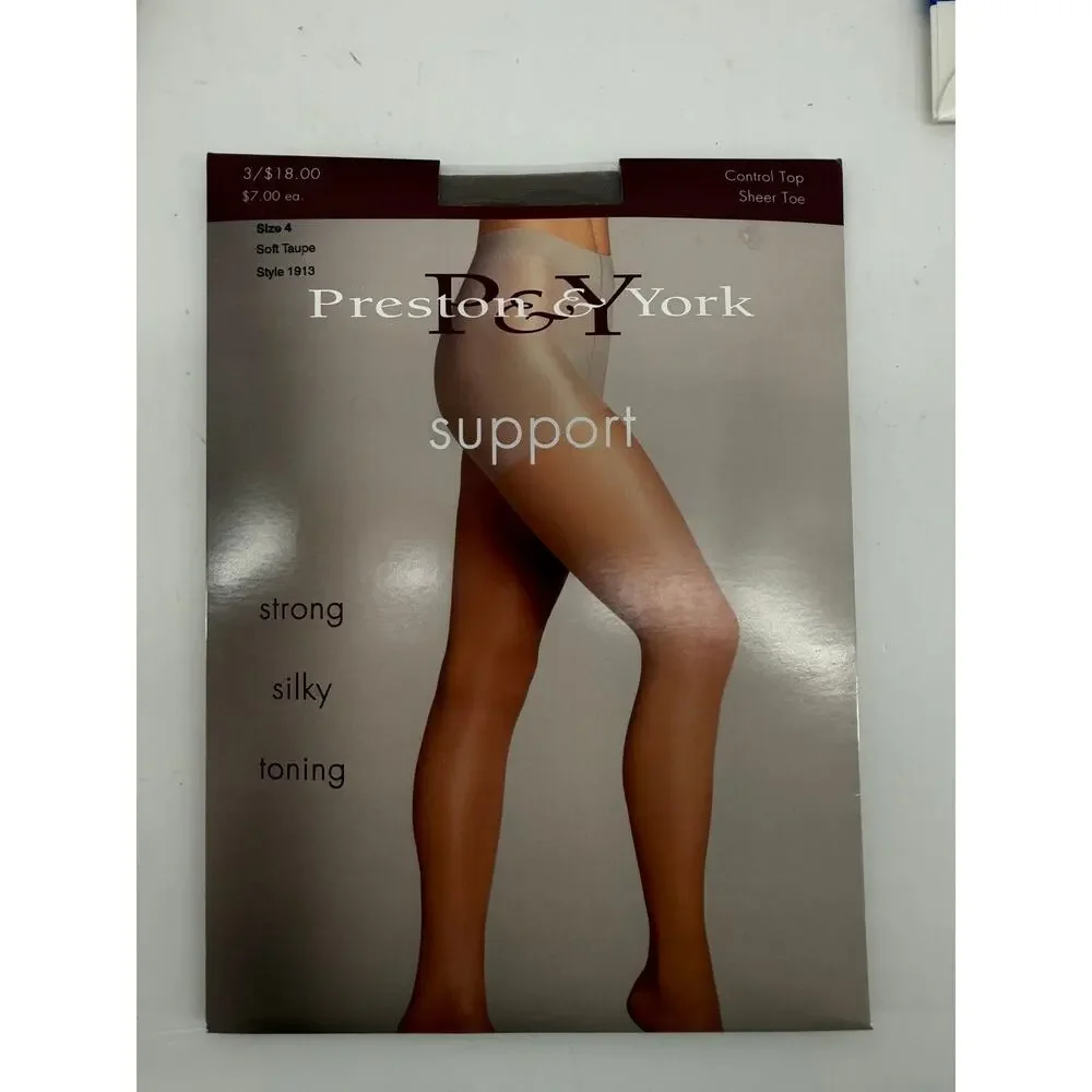 Hosiery Pantyhose Thigh Highs Taupe Suntan Barely There Assorted Lot 3 Vintage